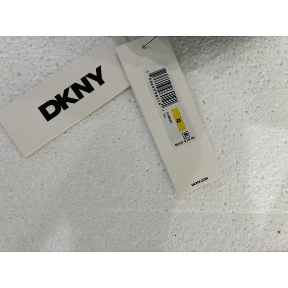 DKNY Womens Ruffle Plunge V-Neck One Piece Swimsuit Solid Black Size M NWT - Picture 8 of 8